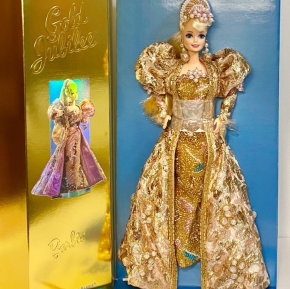 🌹🍃New In Box🌟1994 GOLD JUBILEE🌟 35th Anniversary Limited Edition Barbie Doll🍃🌹 - Picture 8 of 9